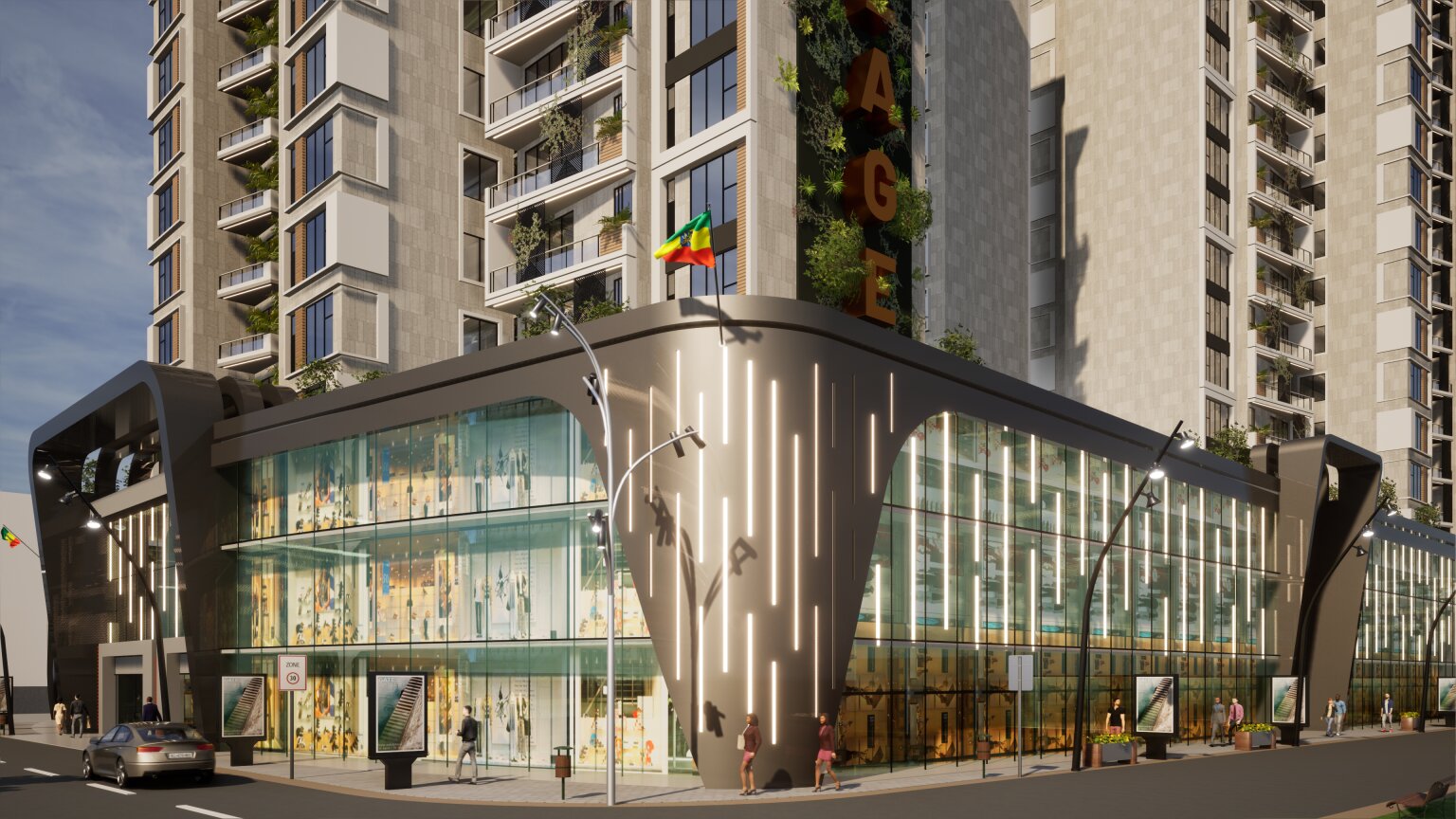 Modern luxury residential building